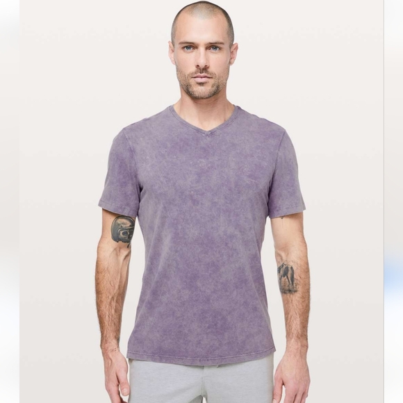 lululemon athletica Other - Lululemon Men's Five Year Basic V To Dye For Mineral Wash Tee NWT Med